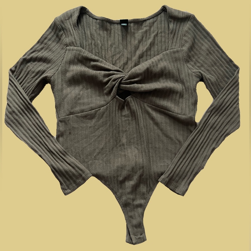 olive green long sleeve body suit